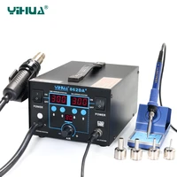 yihua 862da blue ferroalloy holder hot air soldering station with iron soldering station welding machine