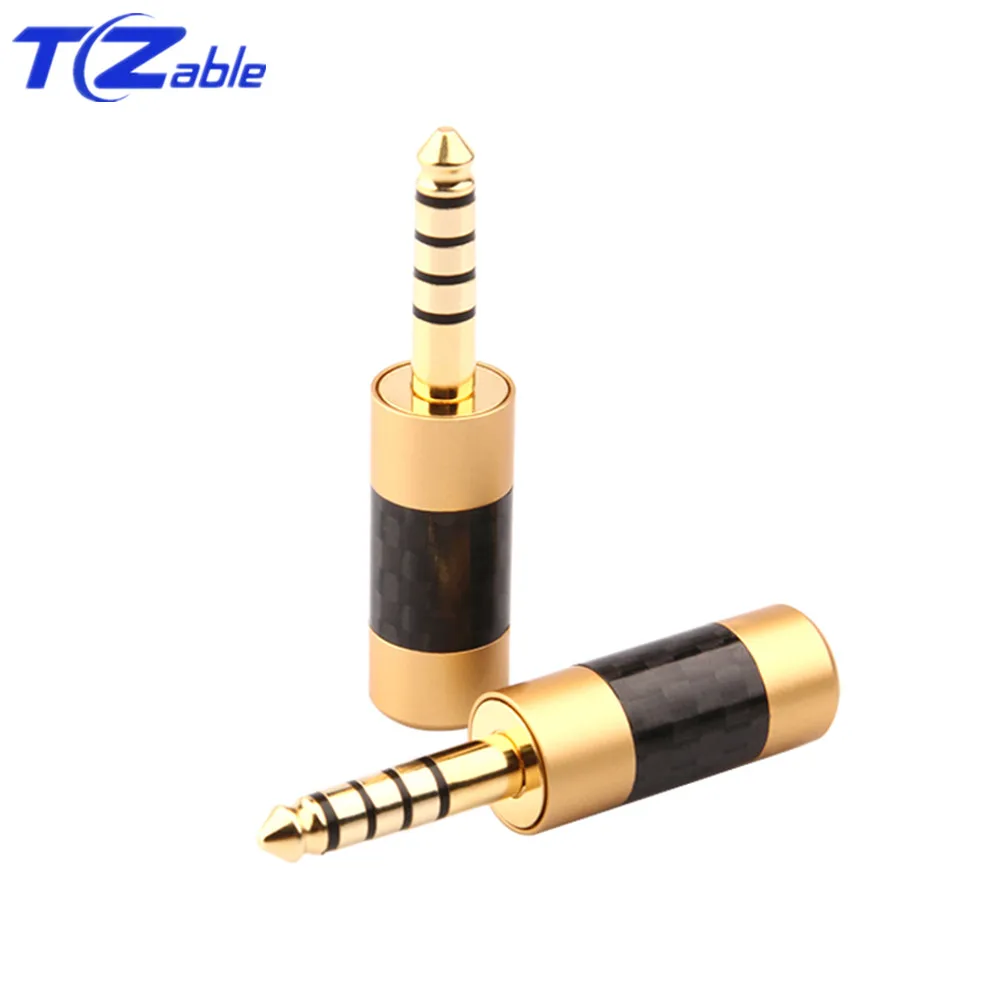 Headphone Connector 4.4mm 5 Poles Balanced Headset Plug Stereo For Sony NW-WM1Z/A 4.4 Player Audio Adapter Gold Plating - Цвет: Белый