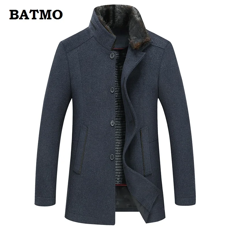 BATMO 2018 Новое поступление высококачественный шерстяной толстый теплый тренчкот