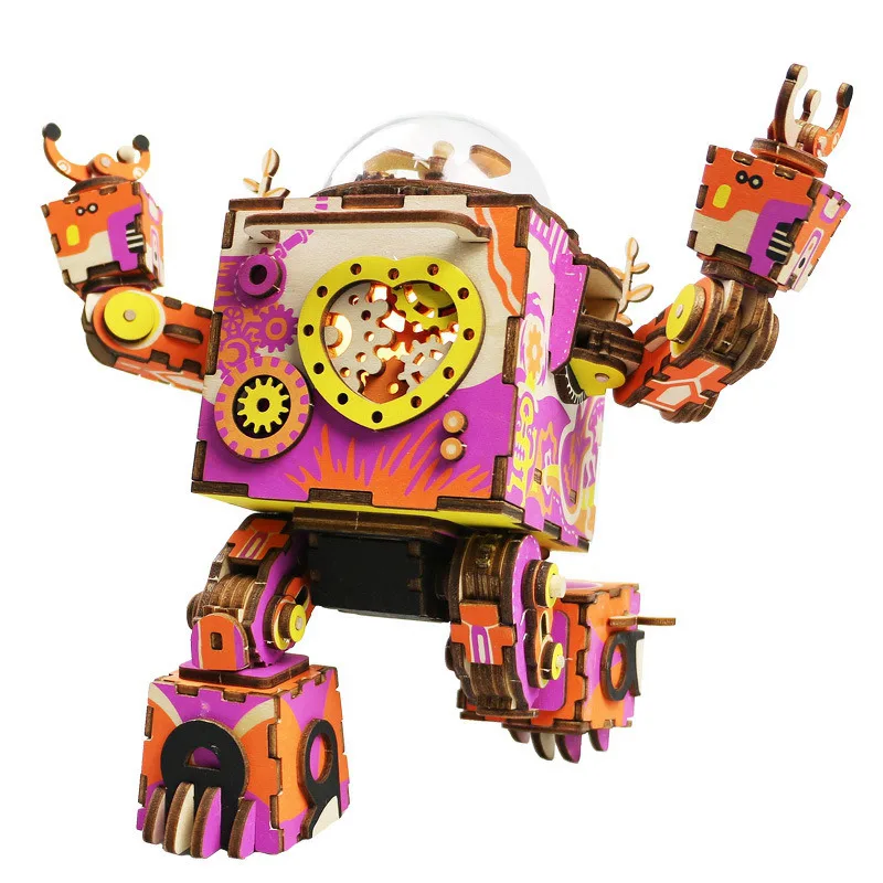 Robotime DIY 3D деревянная головоломка модель строительный комплект механическая