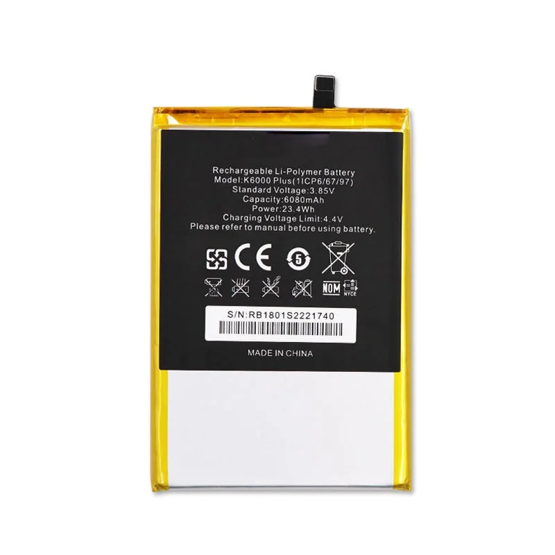 

Аккумулятор для Oukitel K6000 Plus, 6080 мА · ч, аккумуляторная батарея AKKU