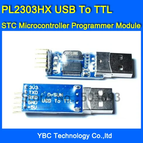 Программируемый модуль микроконтроллера PL2303HX USB в TTL STC 5 шт./лот PL2303|usb hub free shipping|usb