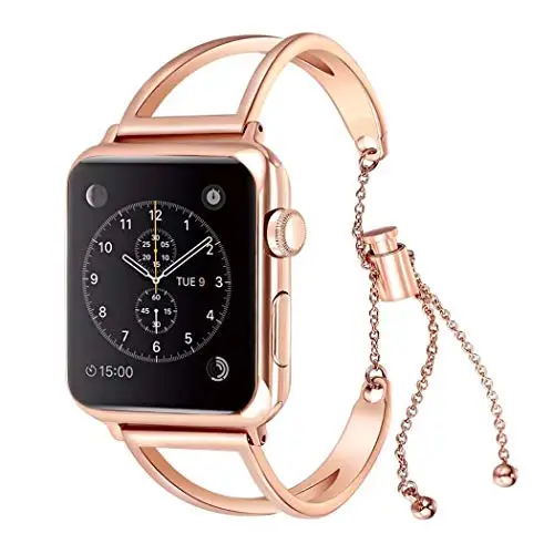 Браслет из нержавеющей стали для часов Apple Watch 38 мм 40 42 44 Женский браслет девочек