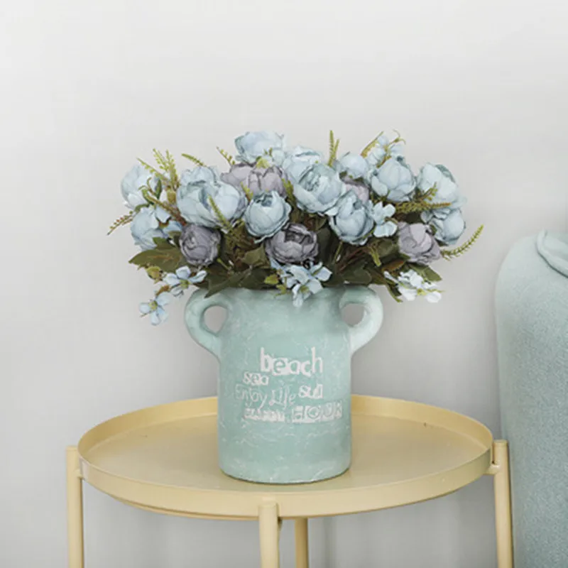 Искусственные цветы Пион Букет для свадебного украшения 5 головок пионы