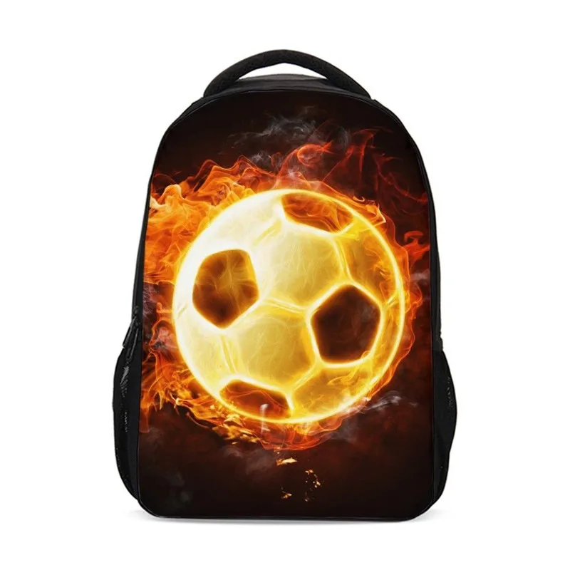 

Backpacks For Boys Girls Fashion Fire Football 3D Printing Bookbag School Bag Teenage Kids Rugzak Plecak Satchel Mochila Escolar