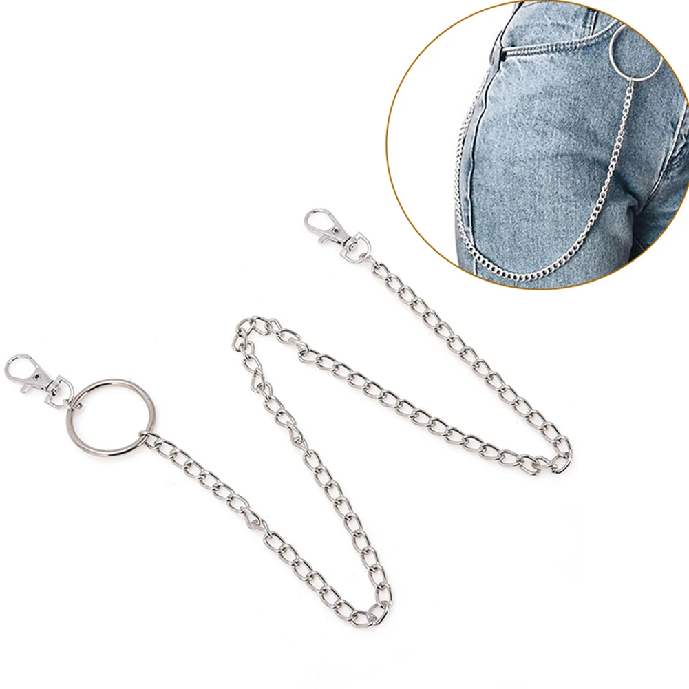 

1PC Long Trousers Hipster Key Chains Punk Street Big Ring Metal Wallet Belt Chain Pant Keychain Unisex HipHop Jewelry Nice Gift