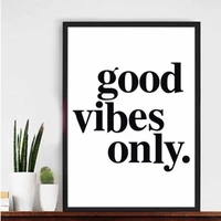 haochu good vibes only poster for living room home decor painting print poster simple nordic wall picture canvas painting