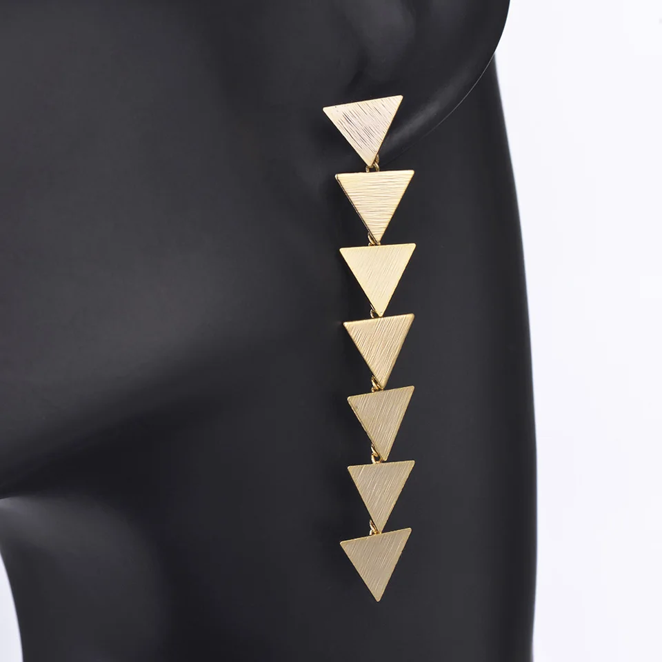 Cringcoco 2019 Geometric Eardrop Sensuous Simple Atmosphere Triangle Dangle Drop Earrings Popular Modern Jewellery | Украшения и