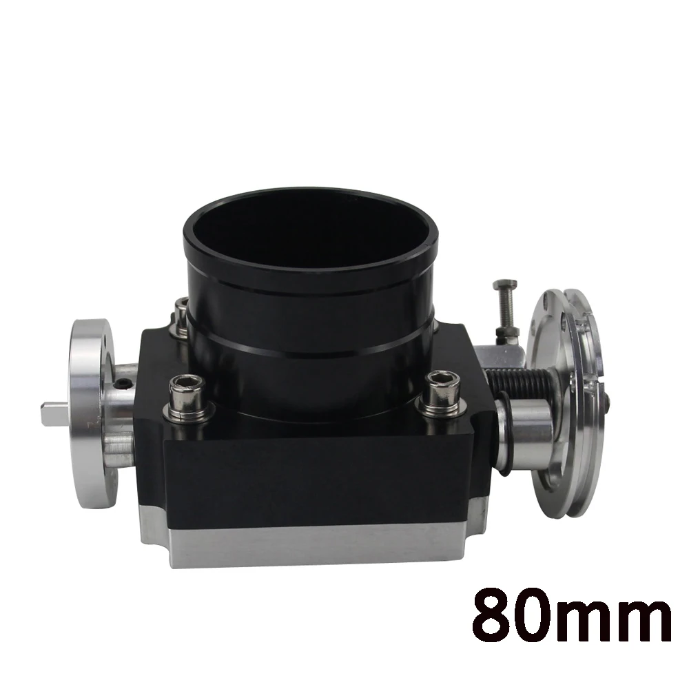 80MM BLACK WLR- 65 мм 70 мм 80 мм 90 мм дроссельной заслонки производительность впускной коллектор Заготовка алюминий высокий поток - Цвет: 80MM BLACK