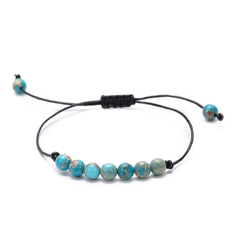 

Simple Bracelet Classic Natural King Stone Bead Adjustable Bracelet Boho Bead Sister String Bracelet Mother's Day Gift