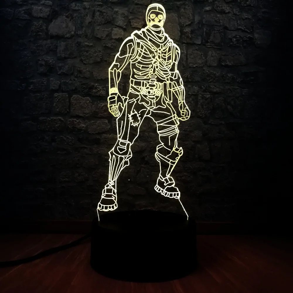 Новый Череп Trooper 3D светодиодный Ночник светильник фигурка крутой персонаж игры