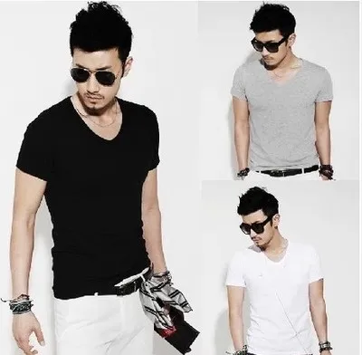 2020 хит! Новые мужские летние футболки повседневные облегающие стильные с v