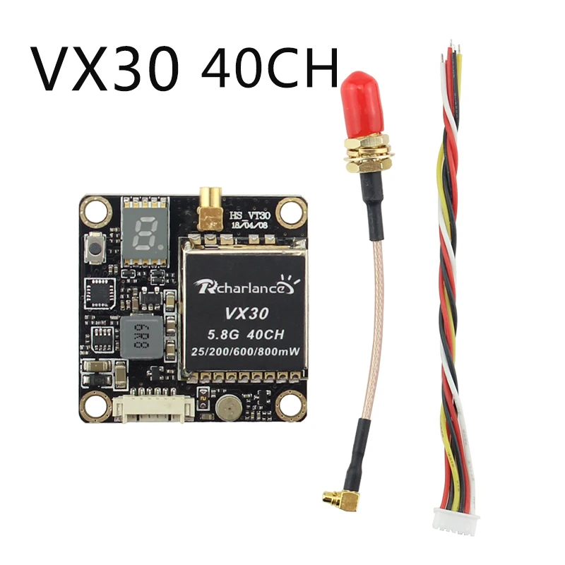 

Rcharlance VX30 5.8G 40CH PCB Module Transmitter FPV Transmitter 25/200/600/800mW for Racing Drone Quadcopter