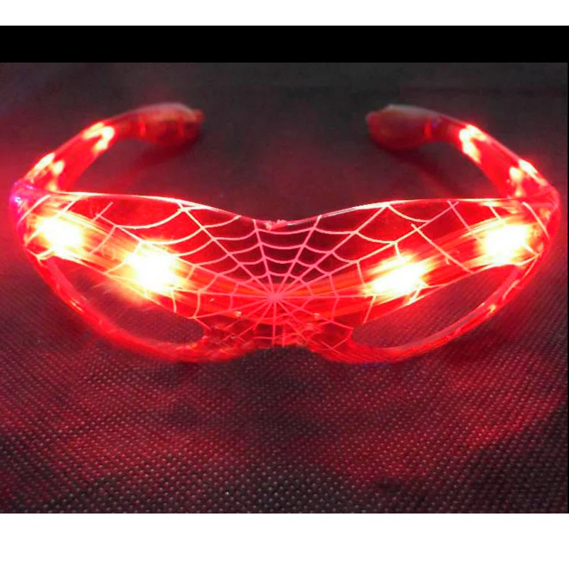 2018 Led Wedding Dress 20pcs/lot Luminous Spiderman Glasses Cool Flashing Glow In The Dark Colorful Toys For Children And Adult | Дом и сад