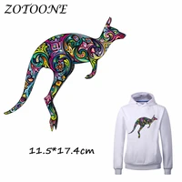 zotoone colorful kangaroo patch for clothes t shirt ironing on patches stickers diy heat transfer accessory washable appliques c