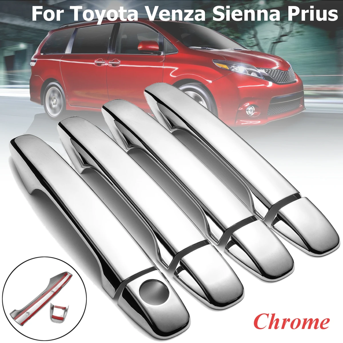 Чехлы на ручки дверей для Toyota Venza 2009 2012 Sienna 2011 2017 Prius 2010 2015 набор из 8 предметов АБС