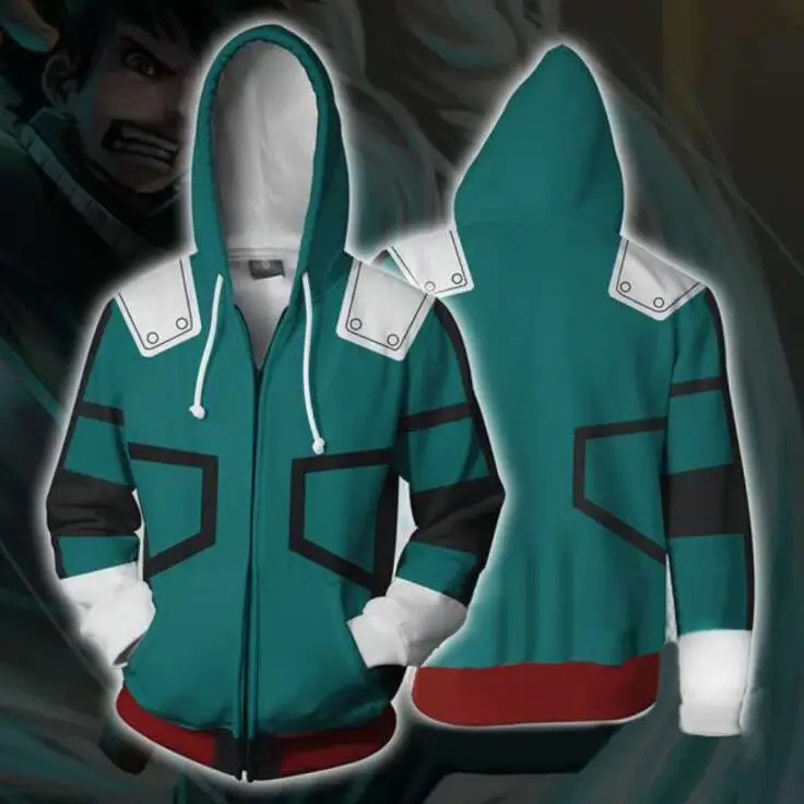 3D наряды Аниме Boku no My Hero академия толстовка куртка пальто Униформа футболка Bakugou