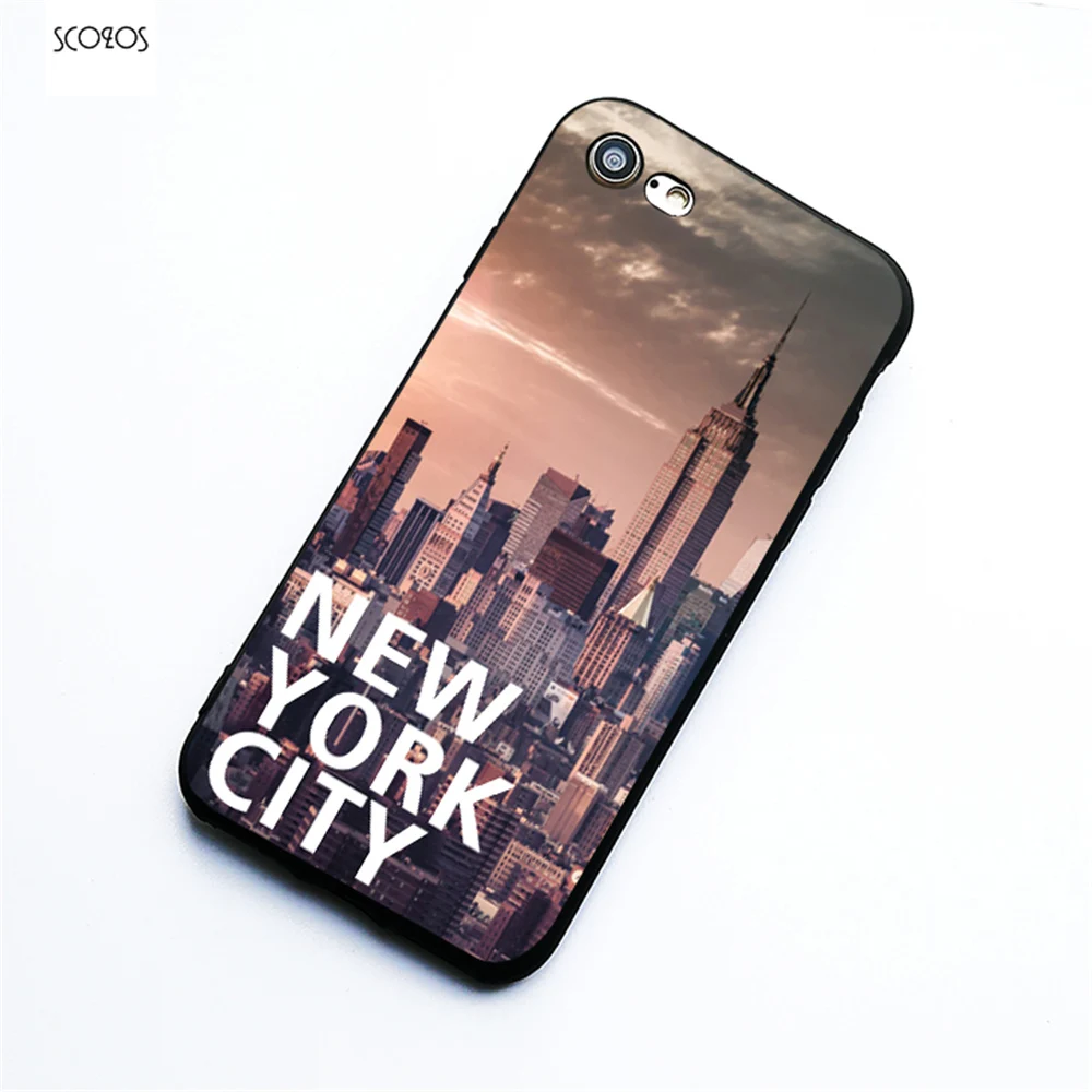 SCOZOS New York City Skyline силиконовый чехол для телефона мягкая обложка ForIphone X 5 5S Se 6 S 7 8