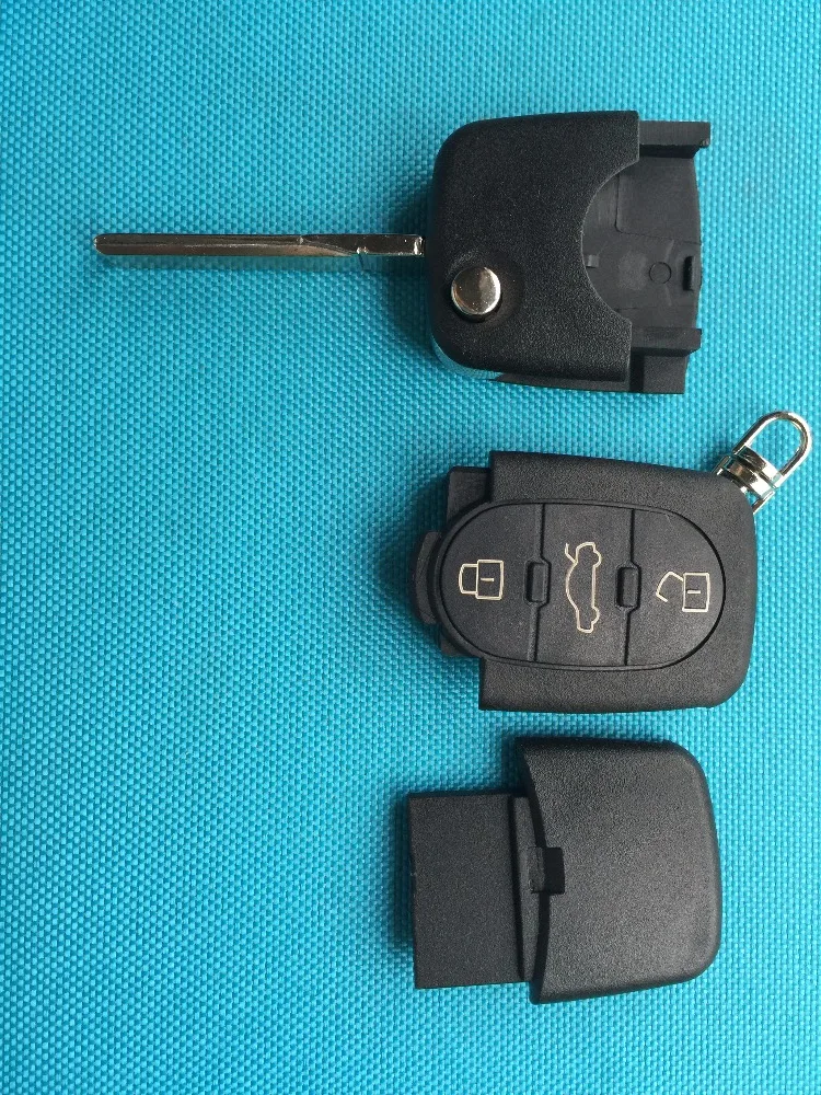 10 шт./лот Новый Сменный Чехол для ключа Audi 3 кнопочный чехол пульта дистанционного