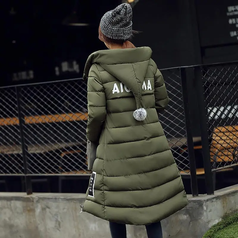 Женская куртка с хлопковой подбивкой новинка 2017 зимняя плотная длинная