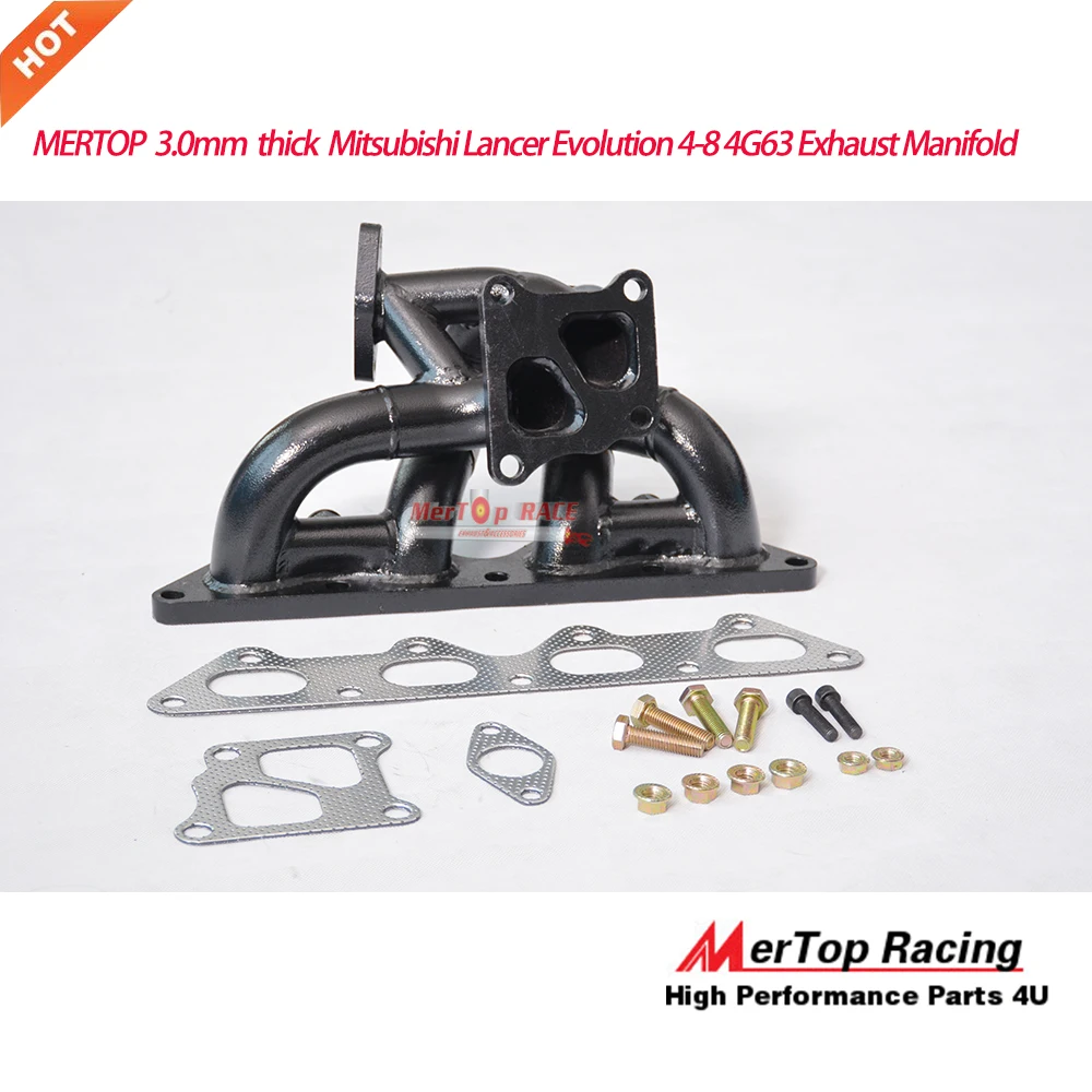 MERTOP гонки 3,0 мм толщиной Lancer Evolution 4-8 4G63 4G63T выпускной коллектор(OE twinscкрутка