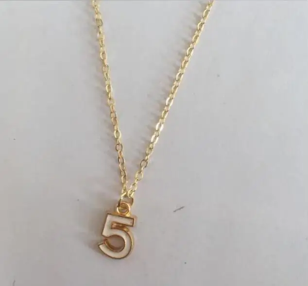 Хит продаж 137 новинка ожерелье с подвеской lucky number 5 word Женские аксессуары для