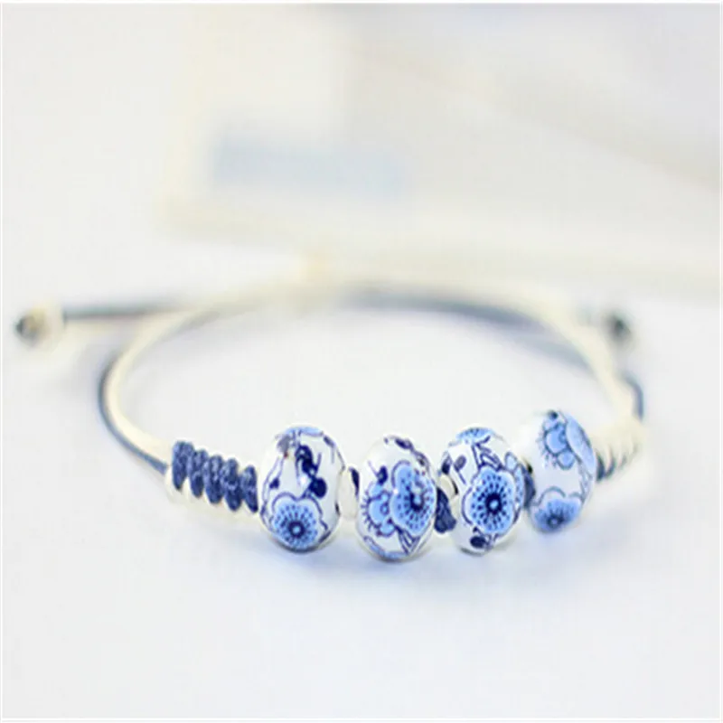 2017 Модный китайский фарфоровый браслет из натуральных бусин на удачу с