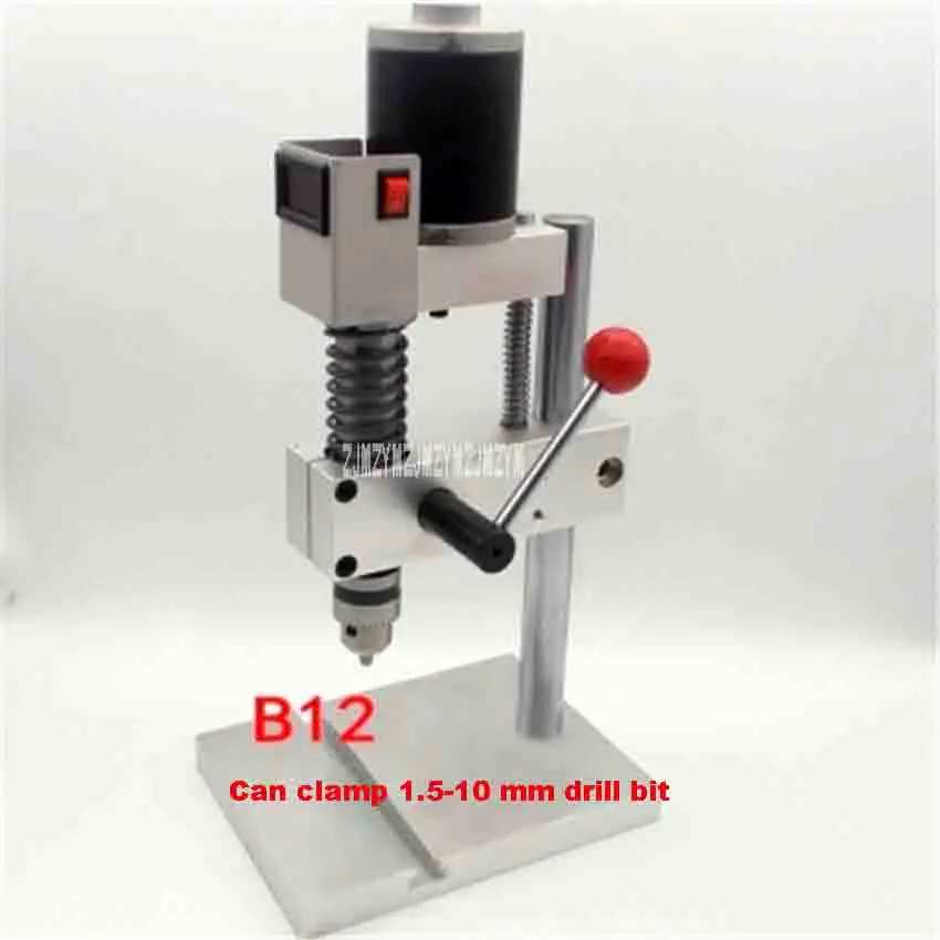 B12 DIY Точная дрель маленькая скамейка сверла алюминиевый сплав нарезающий станок B10/JTO/B12/ER11 миниатюрная скамейка сверлильный патрон Лидер продаж - Цвет: B12