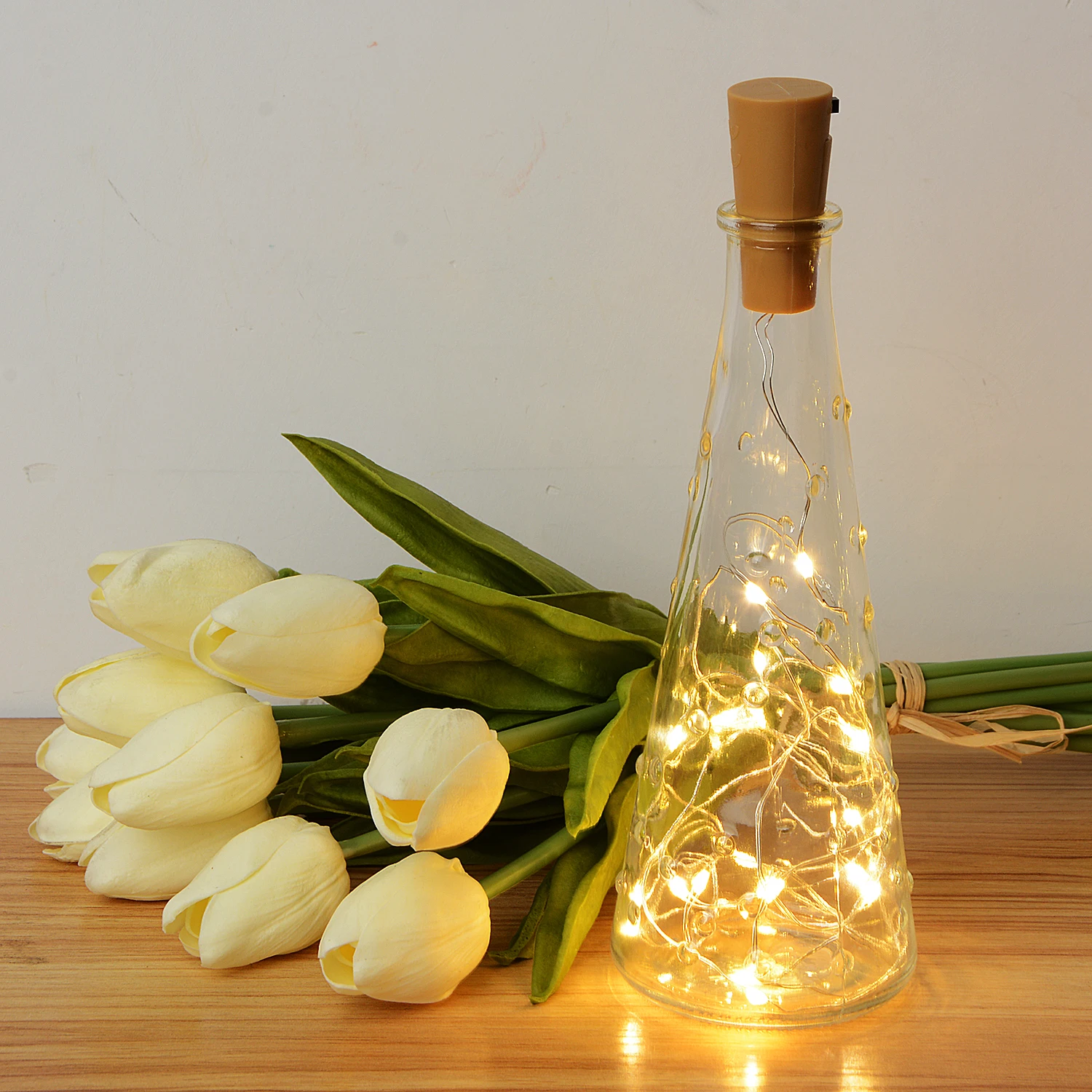 DIY вина красочные светодиодные гирлянды пробковой формы бутылки затвор свет