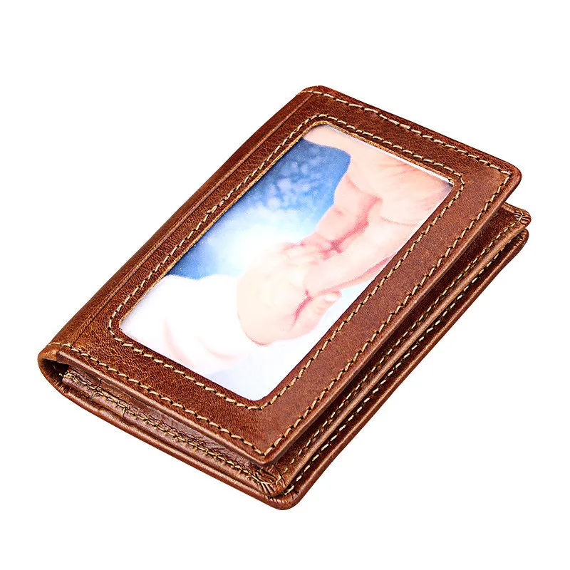 YaHe Genuine Leather ID Credit Card Holder Wallet Men RFID Blocking Business Women Short Case Casual Purse | Багаж и сумки
