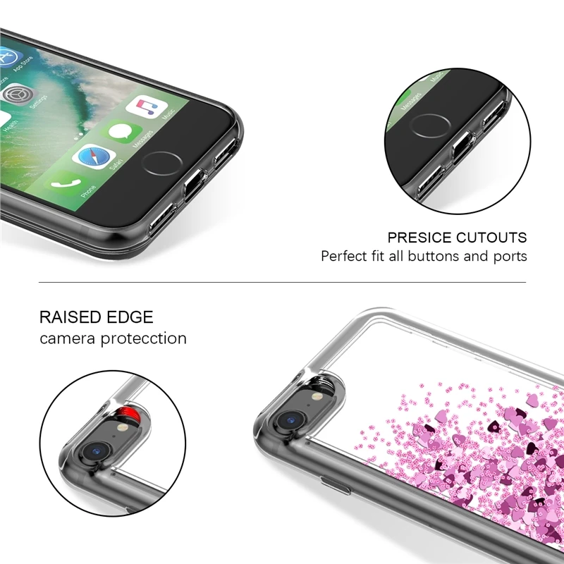 Роскошный чехол Yokata для iPhone 6 7 8 plus с жидким блеском и зыбучим песком зеркальный