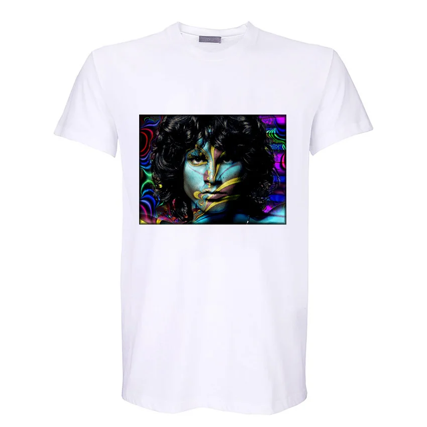 Ящерица King psychedelic art рок-звезда цифровая печать мягкой промывают хлопок Короткие