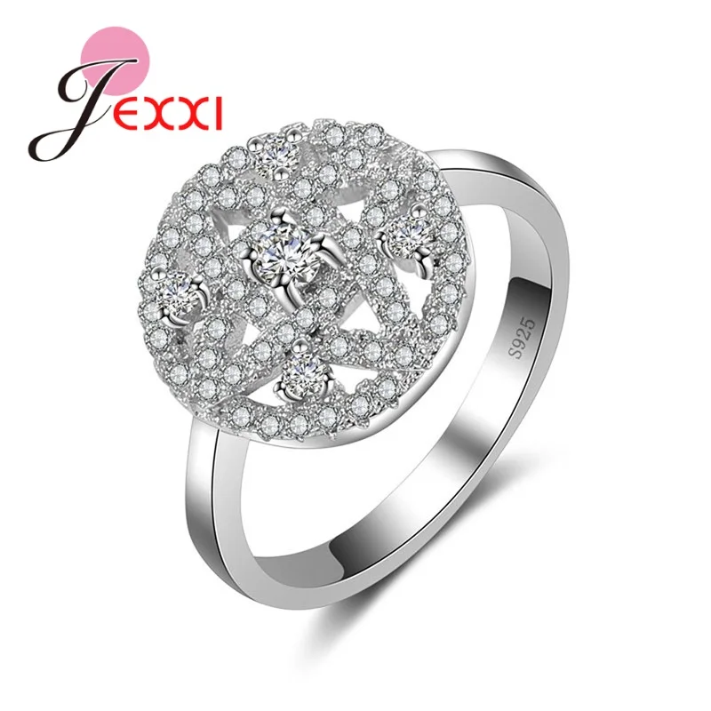 

Big Round Shape 925 Sterling Silver Needle Ring for Femme Monther Best Gift 925 Sterling Silver Needle Jewelry Top Selling Ring