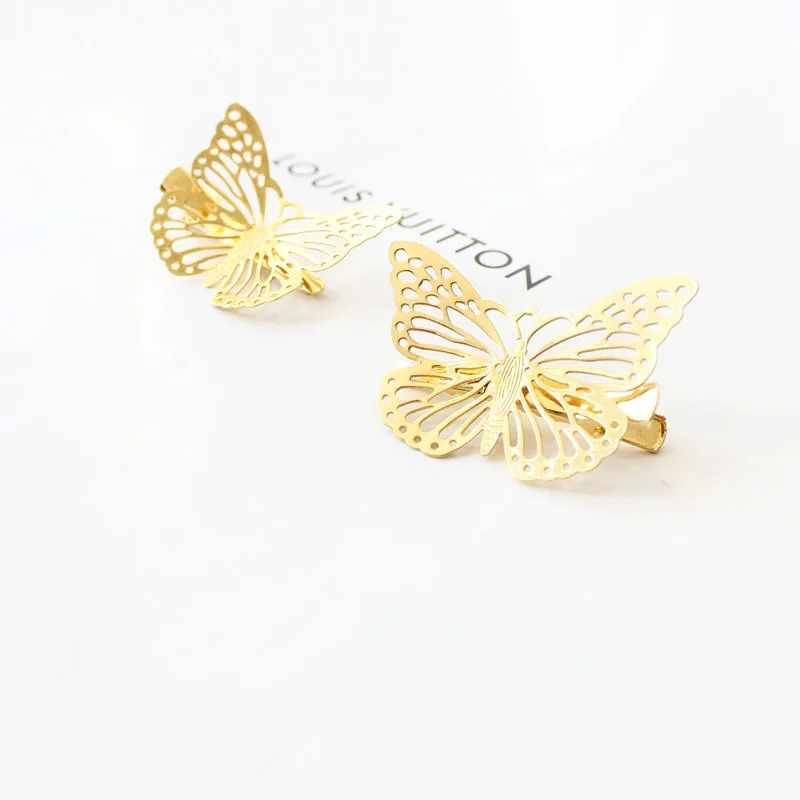 (1 шт.) Модные головные уборы для девочек блестящие зажимы волос в виде бабочки