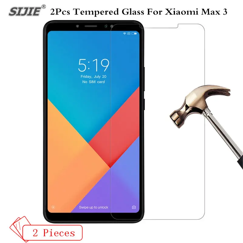 2 шт. в партии закаленное стекло для оригинального Xiaomi Mi Max 3 6 ГБ ОЗУ 128 Гб ПЗУ
