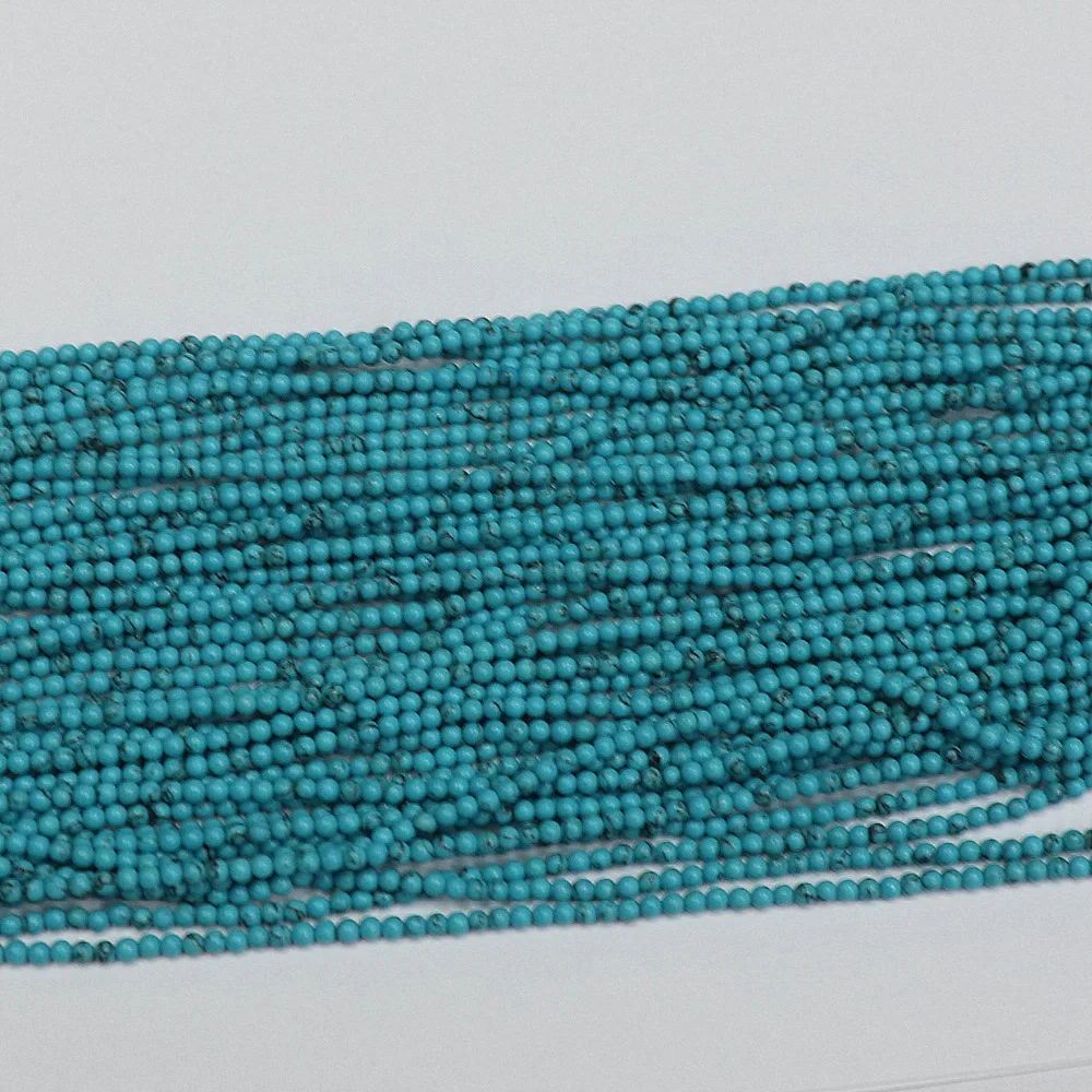 Красивый голубой бирюзовый новый камень 2 мм 3 Горячая продажа яшма свободные