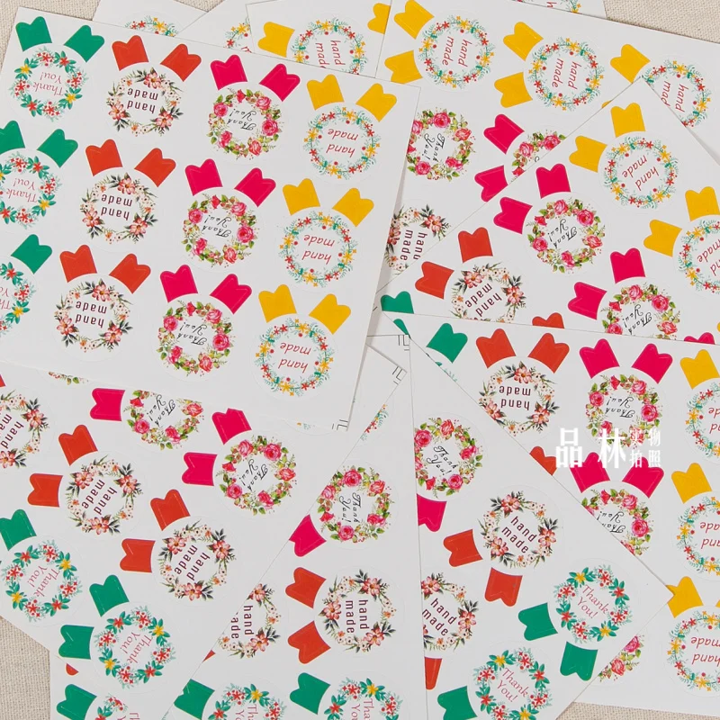 360 шт ручной работы значок цветок бумажная наклейка этикетка уплотнительная