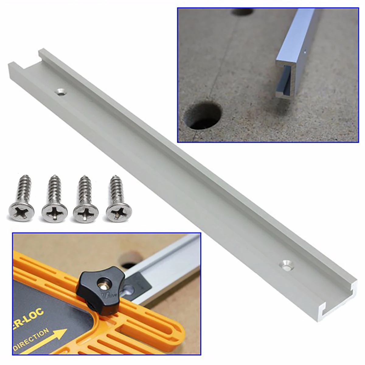 

New 400mm T-Tracks Miter Jig Fixture Slot For Drill Press Router Table Band Saw