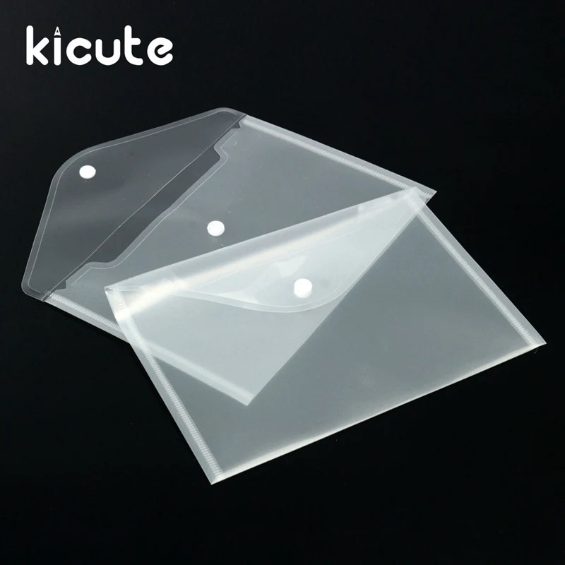 Kicute 12 шт прозрачные пластиковые А5 папки Сумка-файл для документов держать папки в виде сумок для хранения бумаги офисные школьные принадлежности