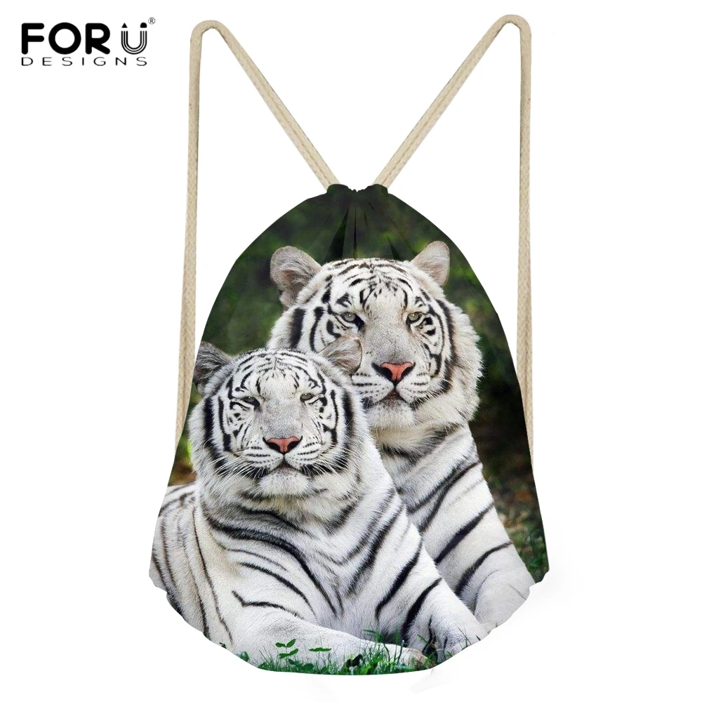 FORUDESIGNS/крутые мужские сумки с 3D-принтом в виде животных бенгальского белого тигра