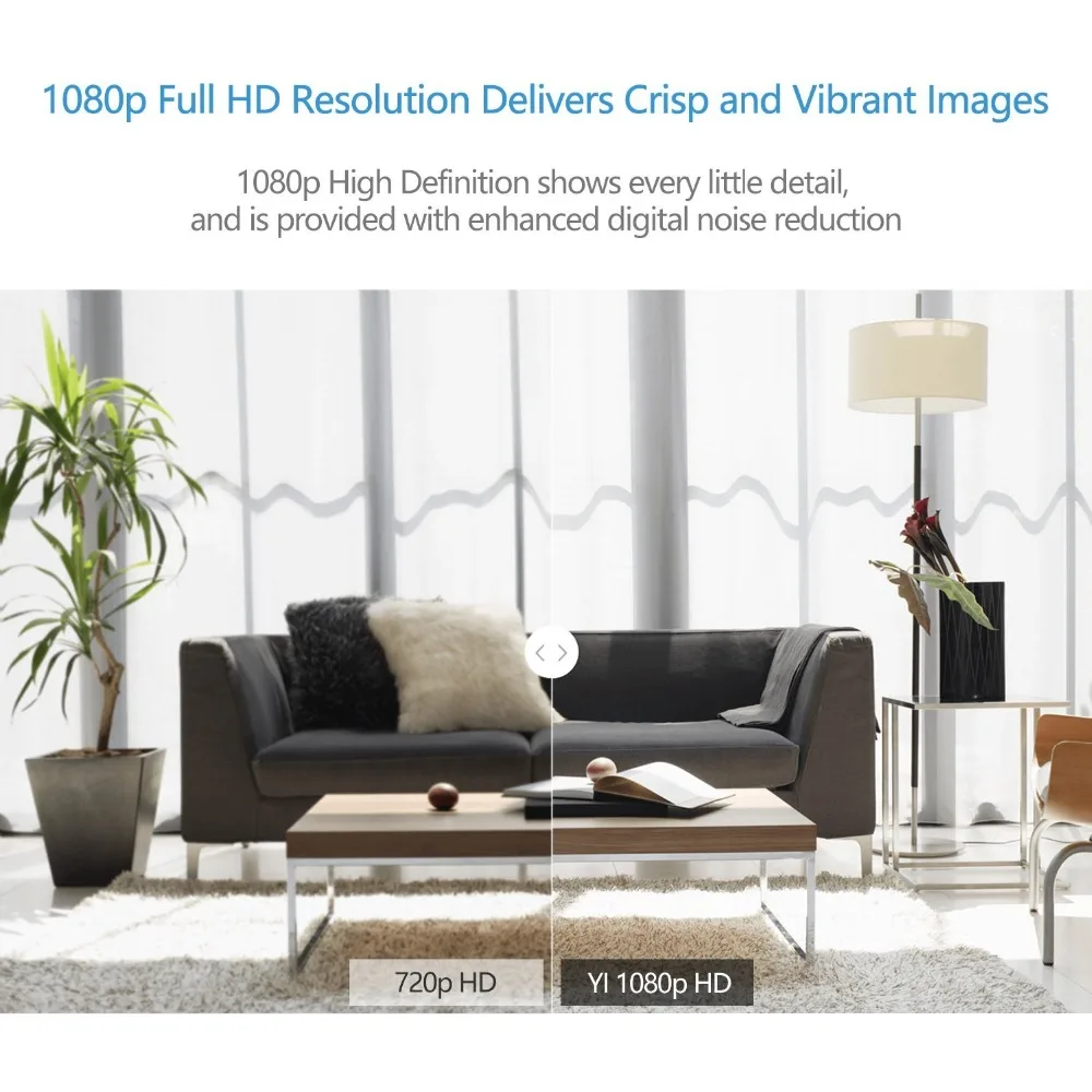 YI 1080p домашняя камера Крытая IP система видеонаблюдения с ночным видением для