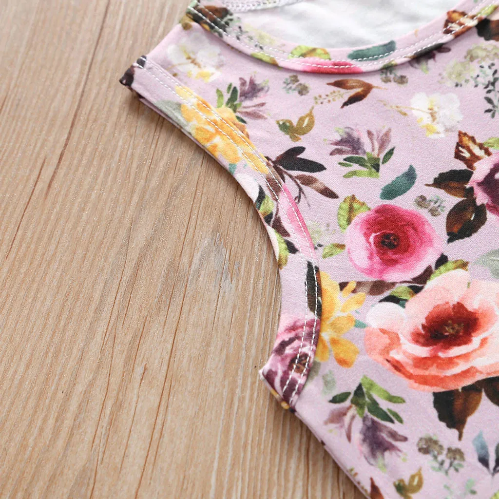MUQGEW New Fashion Summer Toddler Baby Girls Sleeveless Floral Print Dress Vest Dresses Clothes 2019 | Детская одежда и обувь
