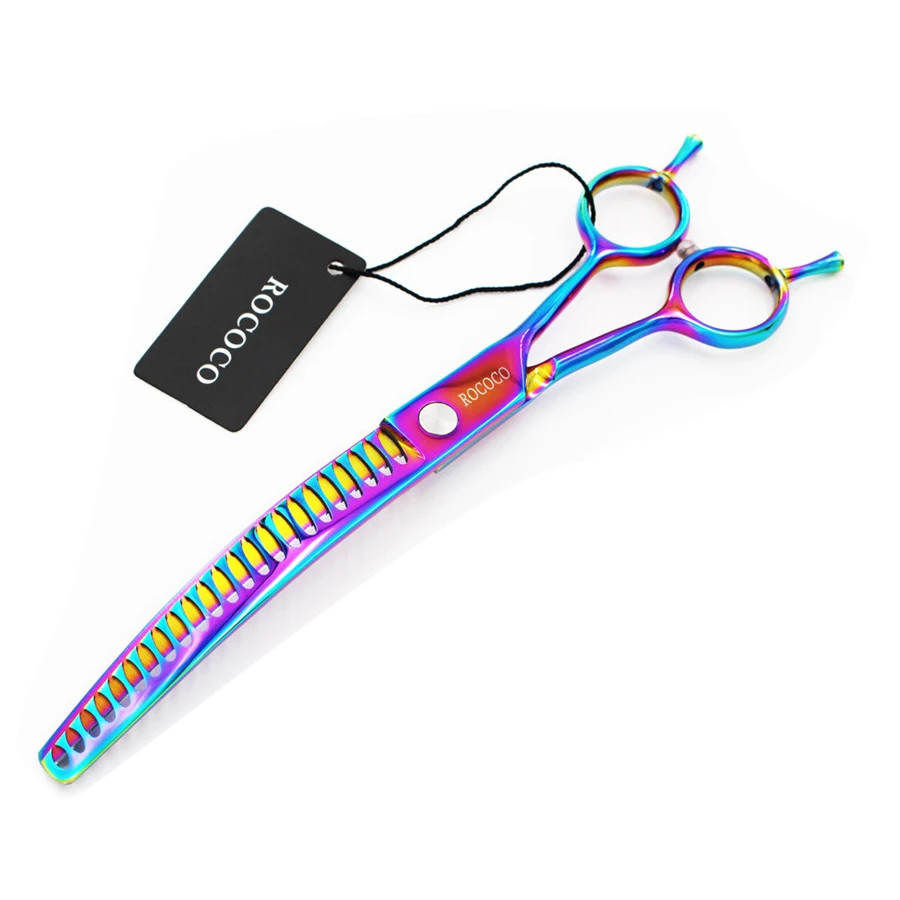 

Professional 9CR 8inch 7 inch 6.5" High Quality Pet Dog Grooming Scissors Curved Thinning Shears Cat Dog Barber Scissors