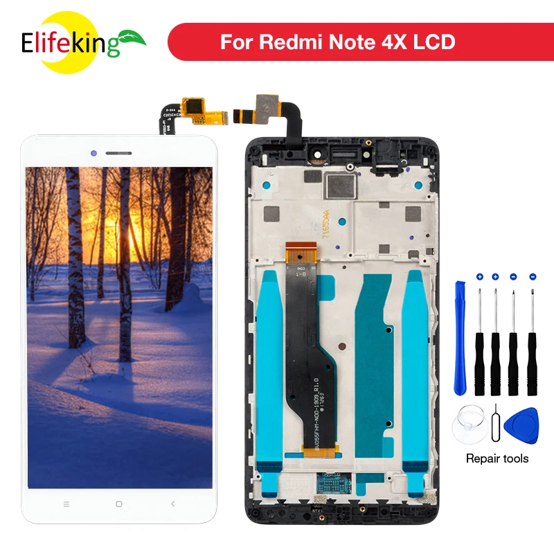 

Оригинальный 5,5 "для XIAOMI Redmi Note 4X ЖК-дисплей с сенсорным экраном дигитайзер Замена для глобальная версия Snapdragon 625