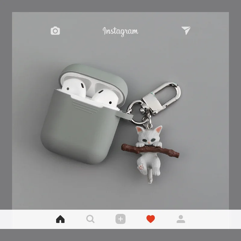 Новый силиконовый чехол с милым котом для Apple Airpods 1 2 аксессуары защитный сумка
