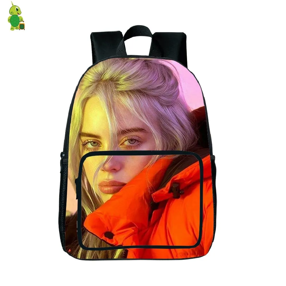 Billie Eilish рюкзак с принтом рок-звезды, школьный рюкзак для подростков, женщин, мужчин, повседневный рюкзак, модная дорожная сумка, водонепроницаемая сумка, подарок для вентилятора - Цвет: 21