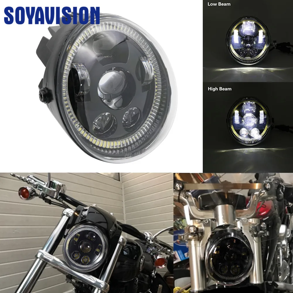 Для Harley Vrod черная фара лампа для V Rod VROD VRSCA VRSC VRSC/V-ROD мотоциклетная светодиодное