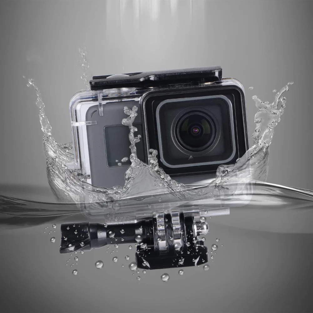 Водонепроницаемый корпус для Gopro hero 7 6 5 черный белый серебристый защитный чехол