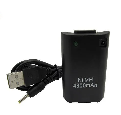 Черный/белый перезаряжаемый аккумулятор 4800 мАч с usb кабелем для зарядки
