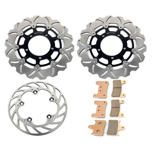 BIKINGBOY Front Rear Brake Discs Rotors Disks Pads for Suzuki GSXR GSX-R 1000 05 06 K5 K6 2005 2006 Motorcycle Replacement Set | Автомобили